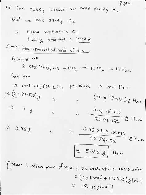 Solved Liquid Hexane Ch Ch Ch Reacts With Gaseous Oxygen Gas