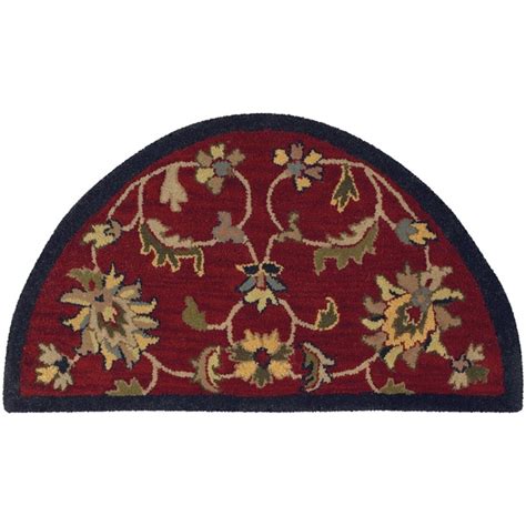 Lnr Home Red Oriental Half Round Area Rug 23 X 310 Free Shipping