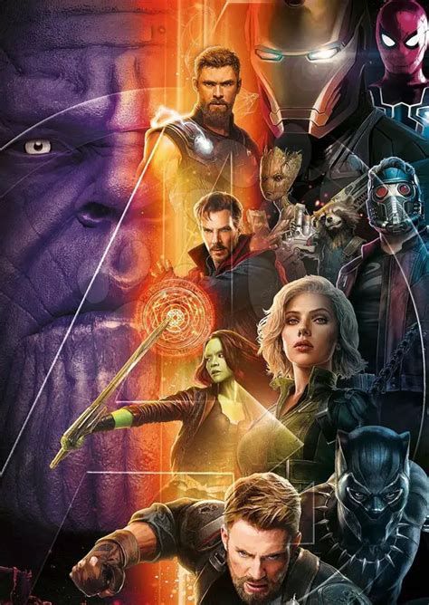 Póster promocional de Vengadores Infinity War con varios de los héroes