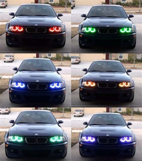 Led Rgb Multi Color Angel Eyes For Bmw E E E E In Angel Eyes