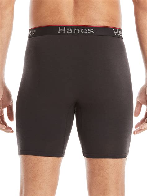 Hanes Mens Comfort Flex Fit Total Support Pouch Long Leg Boxer Briefs