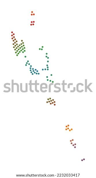 Vanuatu Dotted Map Digital Style Shape Stock Vector Royalty Free