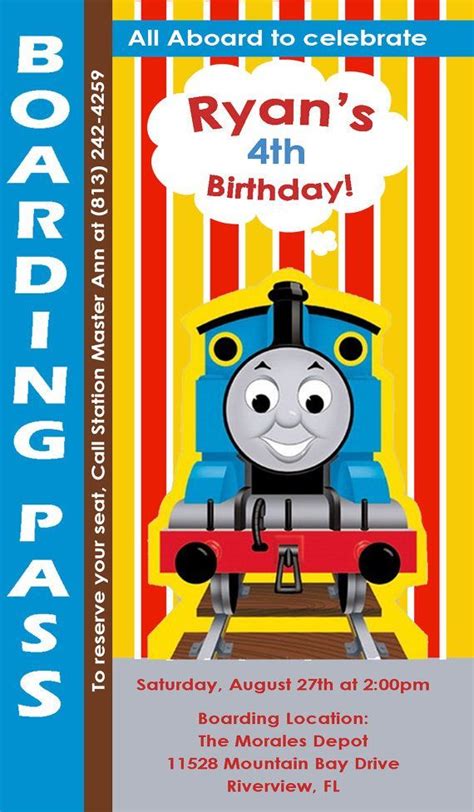 Thomas The Train Invitations Design Inspirations Invitation Card