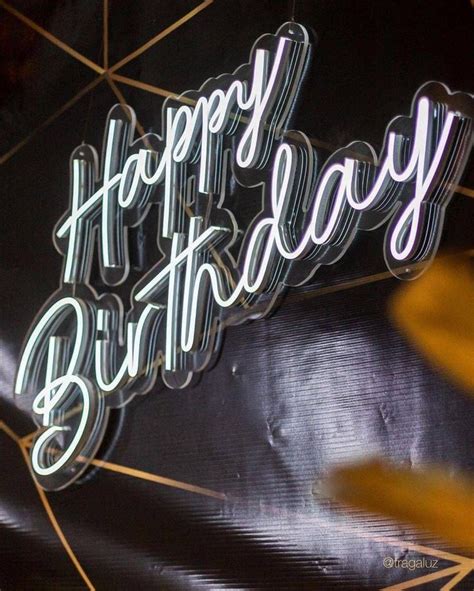 Happy Birthday Sign Neon Sign Birthday Neon Sign Party Backdrop Sign