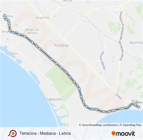 Linea Cotral Orari Fermate E Mappe Terracina Stazione Fslatina