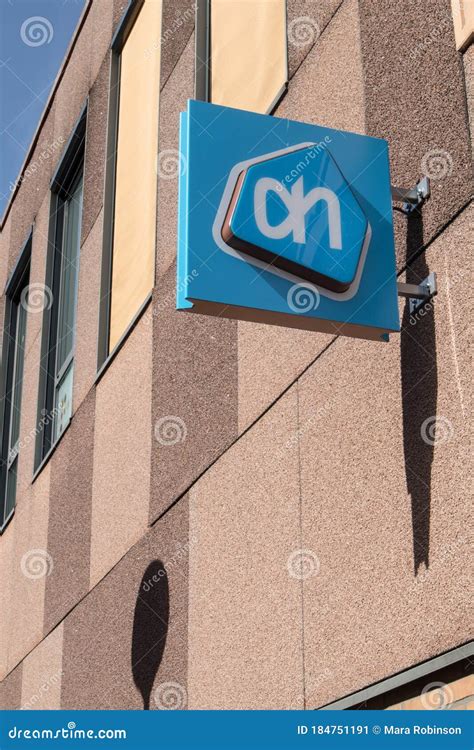 Albert Heijn Grocery Supermarket Sign Showing Logo And Symbol On