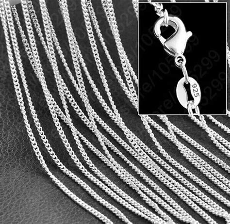 Collier et chaîne en argent plaqué 2 0MM 5 pièces 20 pouces fermoir