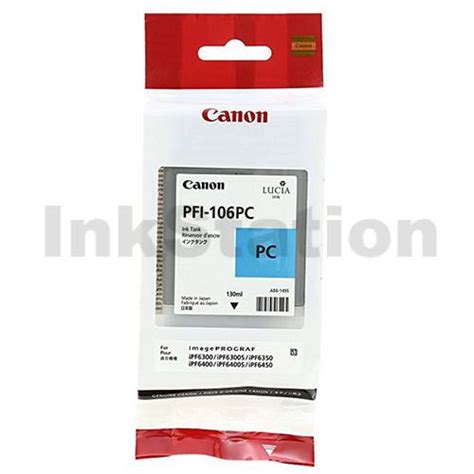 Canon Genuine Pfi Pc Photo Cyan Ink Tank Ink Cartridges Inkstation