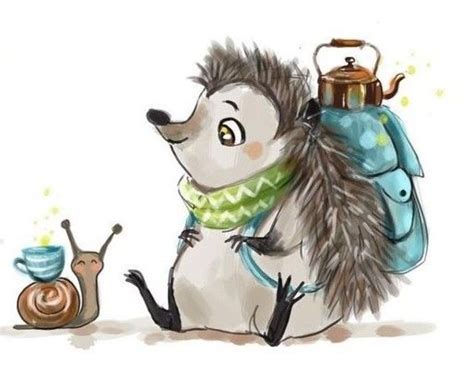 Pin by Роман Корольков on Ёжики рисунок | Hedgehog illustration, Cute ...