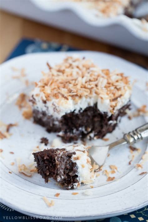 Chocolate Coconut Poke Cake Yellow Bliss Road