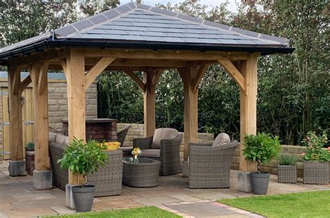 Gazebo Artisan Garden Room Oak Framed Construction Hipped Roof