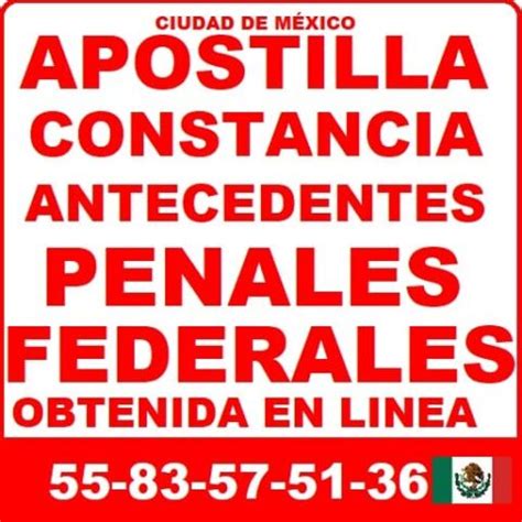 Apostilla Constancia De Antecedentes Penales Federales En L Nea En