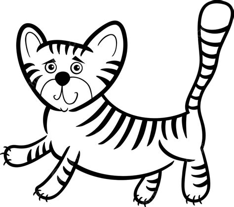 Tigre De Dessin Animé Pour Livre De Coloriage Créature Illustration