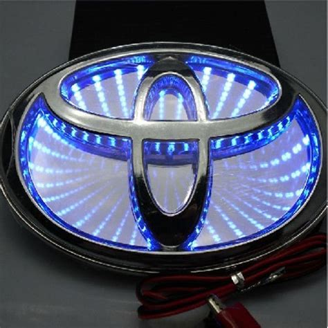 Toyota 3d Led Light Car Logos For Rear Engine Cover Auto Car Badges