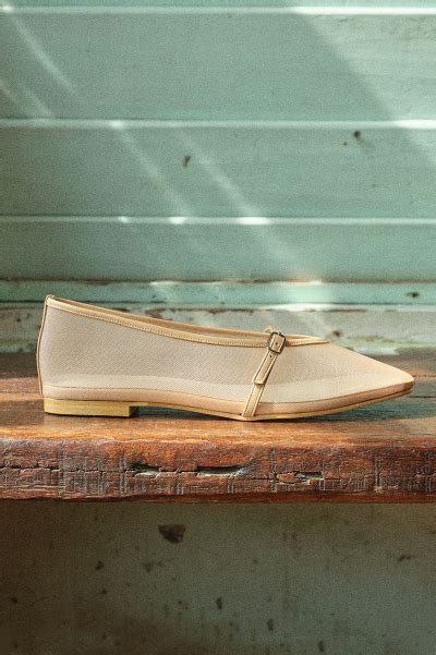 Zaneta Buckled Ballet Flat Nude Poplook