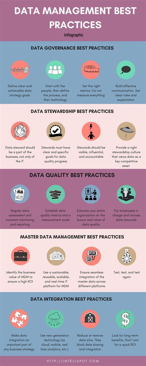 Data Management Best Practices Master Data Management Management Infographic Project