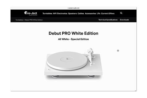 Pro Ject Debut Pro White Edition Alpha Audio