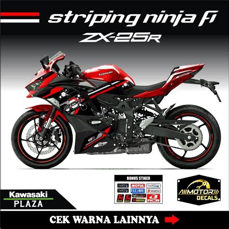 Jual Decal Sticker Kawasaki Ninja Zx R Striping Motor Ninja Fi