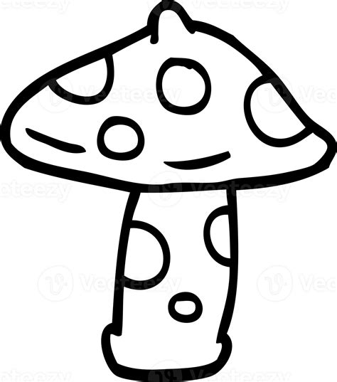 Line Drawing Cartoon Toadstool Icon 40837642 Png