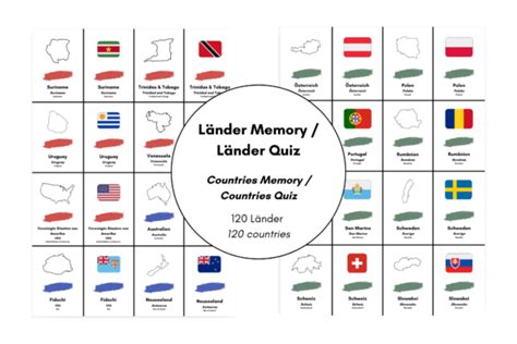 Flags Country Outlines Quiz Memory Graphic By Filucry Creative