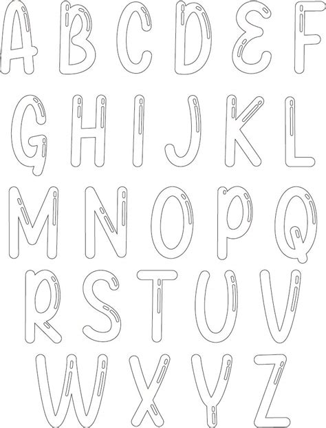 Draw Font Bubble Letters Coloring Page Images