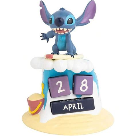 Disney Calendário Perpétuo Surfer Stitch Disney 3d Calendário