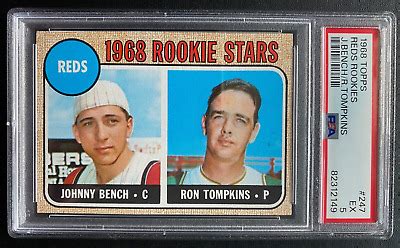 Topps Johnny Bench Rc Graded Psa Ex Cincinnati Reds Ebay