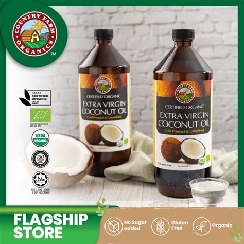 SUKE SHOP Country Farm Organics Extra Virgin Coconut Oil 1L