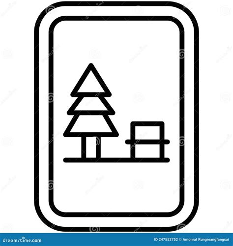 Rest Area Sign Icon Wayfinding Sign Vector Stock Vector Illustration