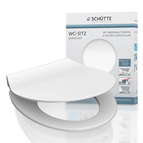 Sch Tte Duroplast Wc Sitz Slim White Mit Absenkautomatik Und