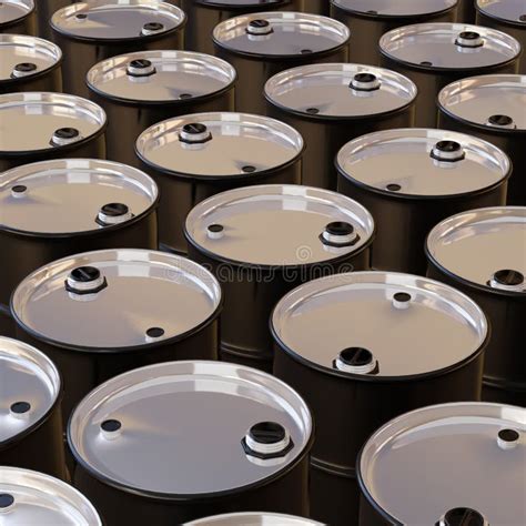 3d Render of Barrels for Oil or Chemical Storage in Warehouse Stock ...