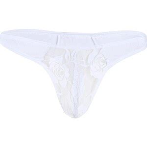 Yizyif Perizoma In Pizzo Floreale Uomo G String Mutandine Intimo Sissy Gay Lingerie Tanga Vita
