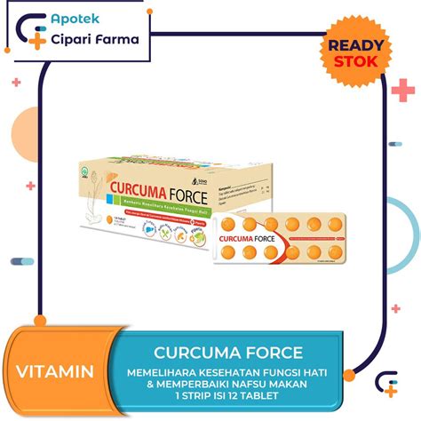 Jual Curcuma Force Memelihara Kesehatan Fungsi Hati 1 Strip 12 Tablet