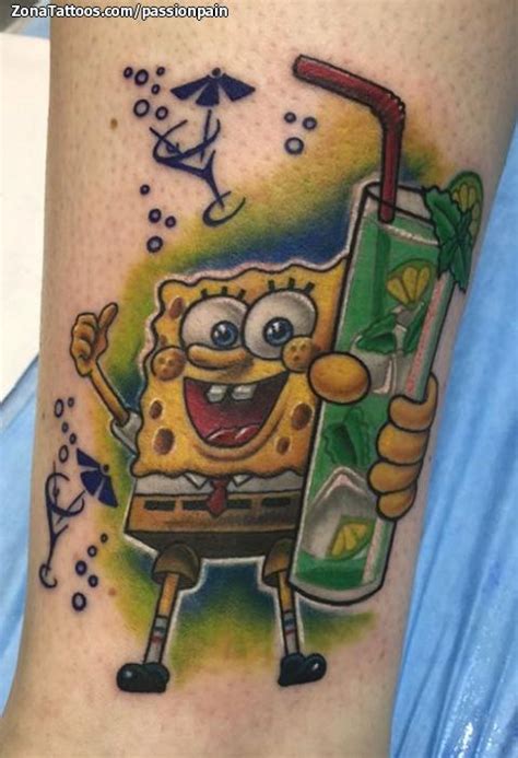 Tatuaje De Bob Esponja Infantiles Series De Tv Zonatattoos