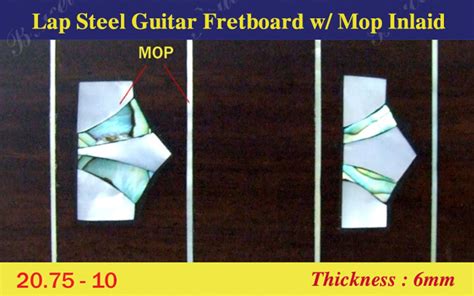 Bruce Wei Lap Steel Fretboard Wmop Inlay Scale Etsy