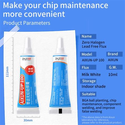 AiXun UP100 Zero Halogen Lead Free Original Solder Tin Paste Flux