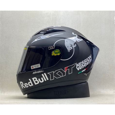 Jual KYT R10 Solid Black Doff I Paket Ganteng Redbull Putih Visor