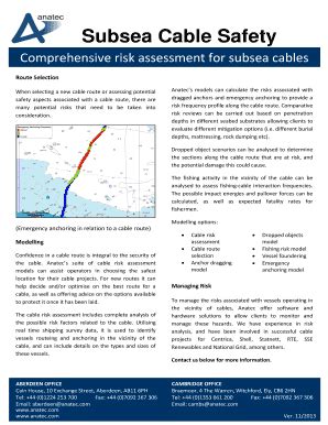 Fillable Online Subsea Cable Safety Fax Email Print PdfFiller