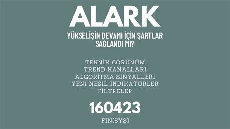 Alark Y Ksel N Artlar Tamam Mi Alark H Sse Sened Tekn K