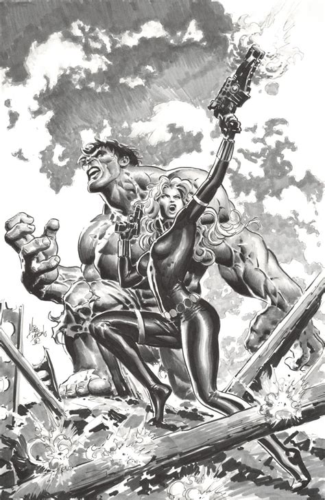 Mikedeodatojr Mike Deodato Black Widow And Hulk Marvel Comics Art