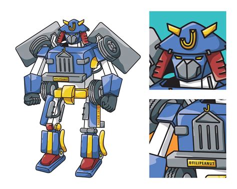 Jeepney Samurai Transformer With Baybayin Printable Art Philippines