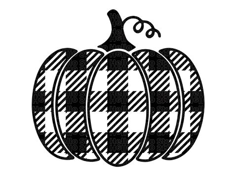 Buffalo Plaid Pumpkin Svg Thanksgiving Pumpkin Svg Pumpkin Etsy