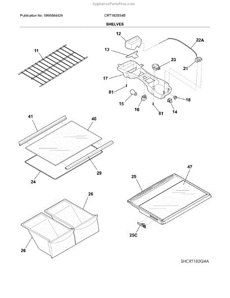 Parts For Crosley Crt182ss4b Shelves Parts