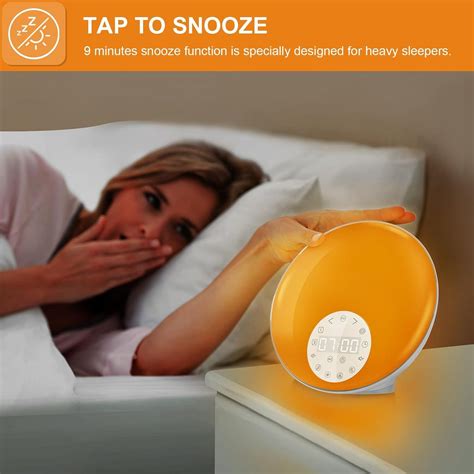 Sunrise Alarm Clock Wake Up Light With Sunrise Simulation Dual Alarms Fm Radio Snooze Sleep Aid