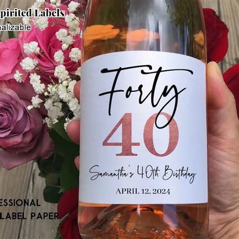 Personalized Wine Bottles For Birthday Etsy