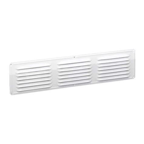 16 In X 4 In Aluminum Louvered Soffit Vent In White 84226 The Home Depot