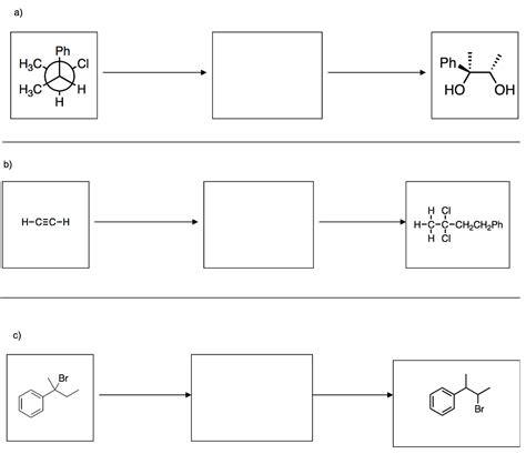 Solved Complete The Reaction Schemes Below By Filling In The Chegg