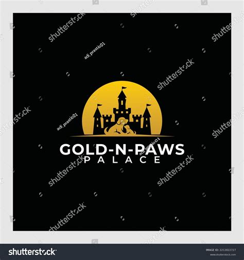 Golden Palace Logo And Dogvector Logo Royalty Free Stock Vector