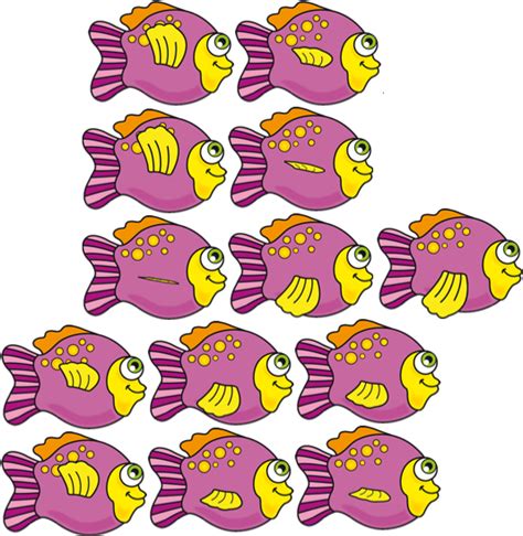 A Sample Spritesheet For A Swimming Fish With 13 Frames Animated Fish