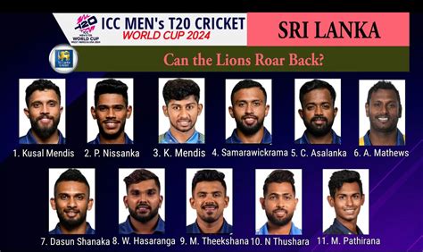 Sri Lanka T20 World Cup Squad 2024 Can The Lions Roar Back Known